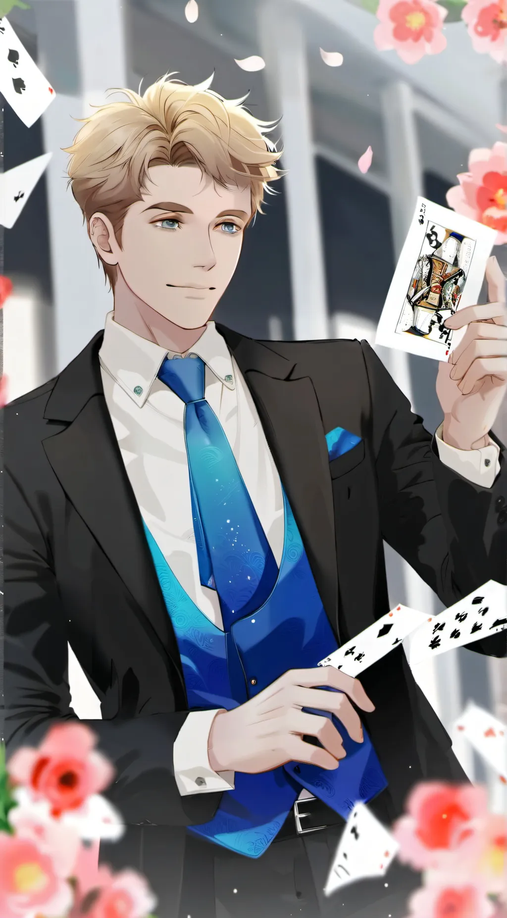 ai character: Loid Forger  background