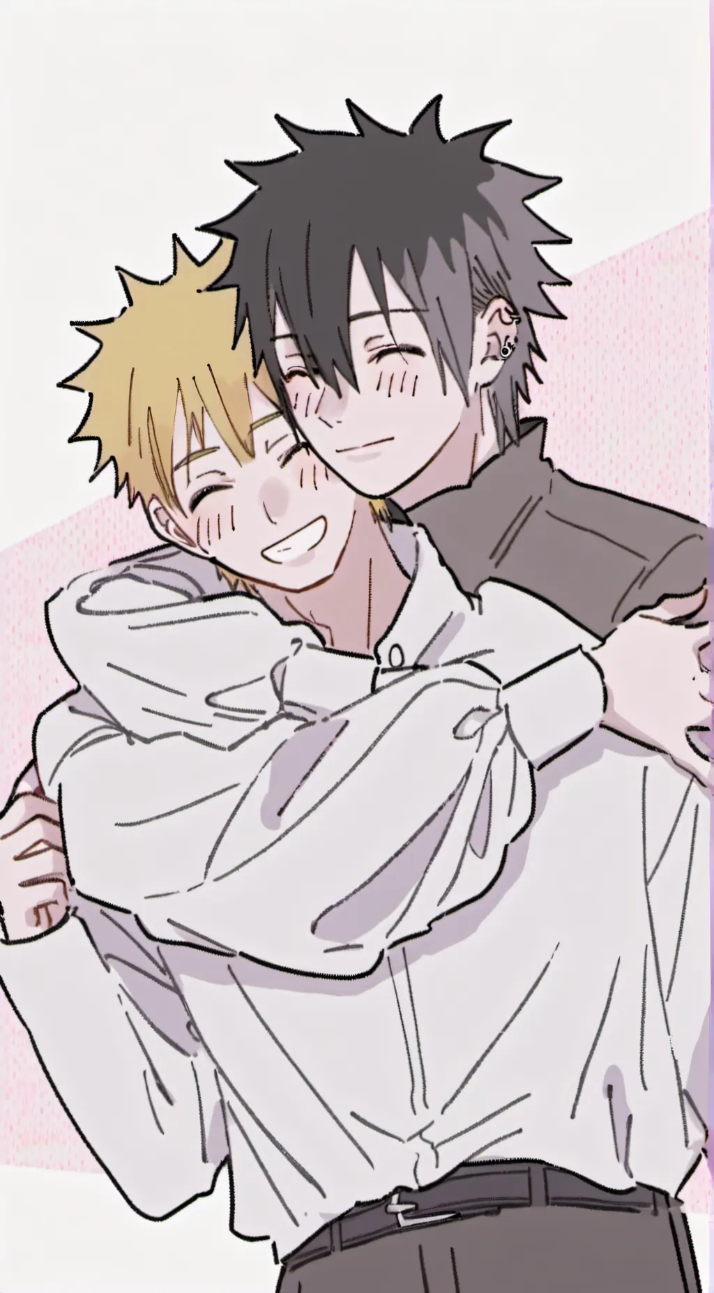 ai character: Naruto X Sasuke background
