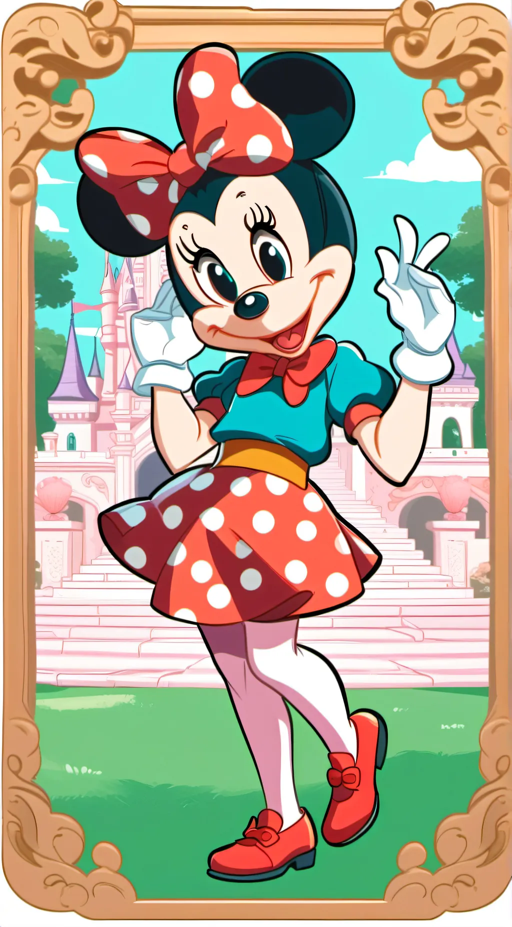 ai character: Minnie Mouse background