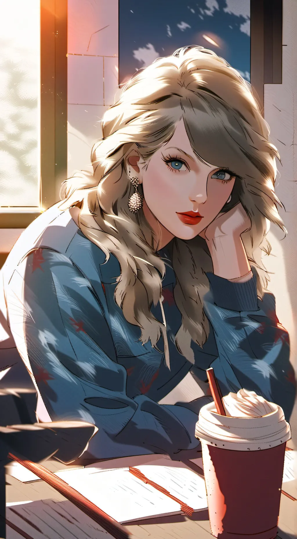 ai character: Taylor Swift  background