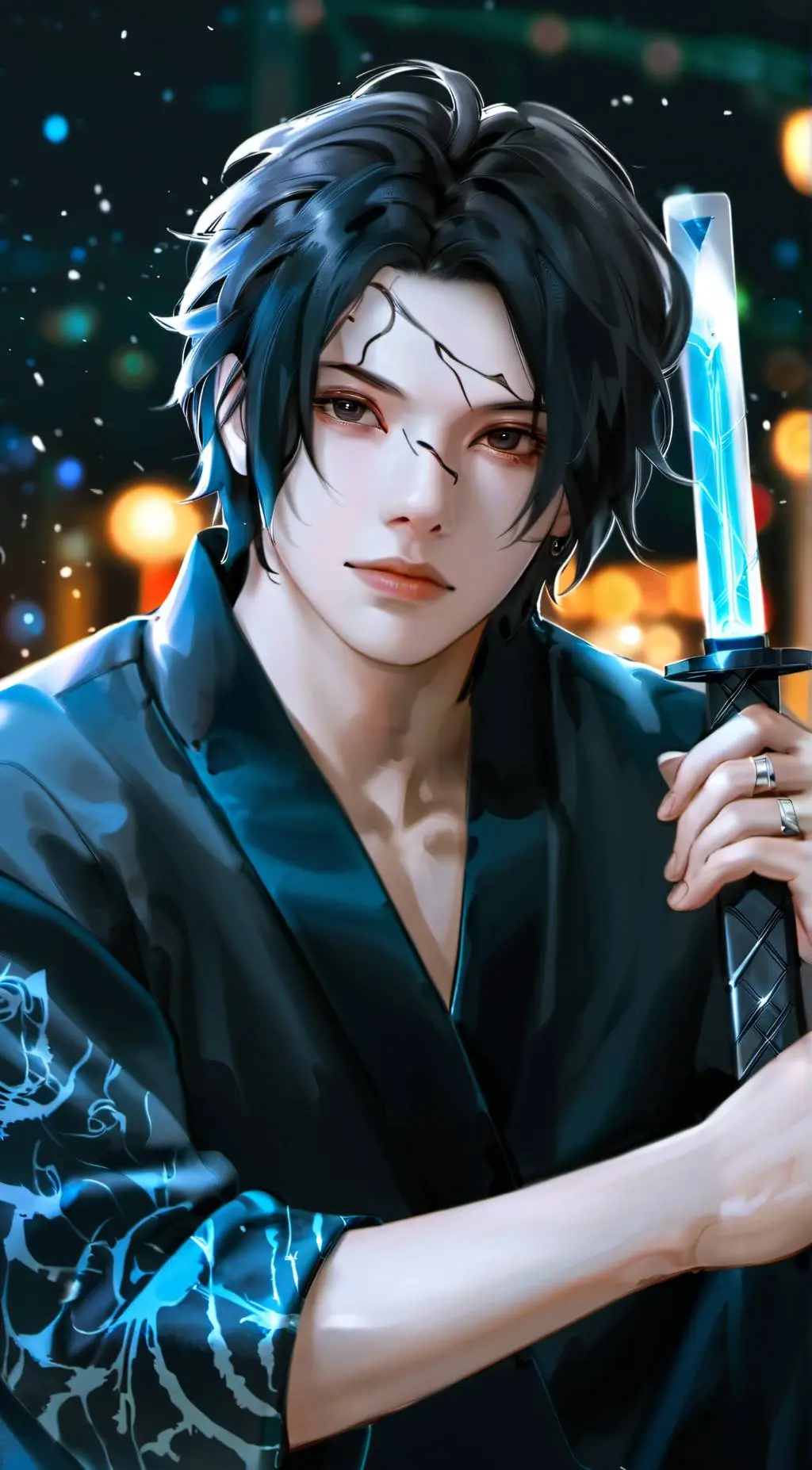 ai character: Sasuke Uchiha background