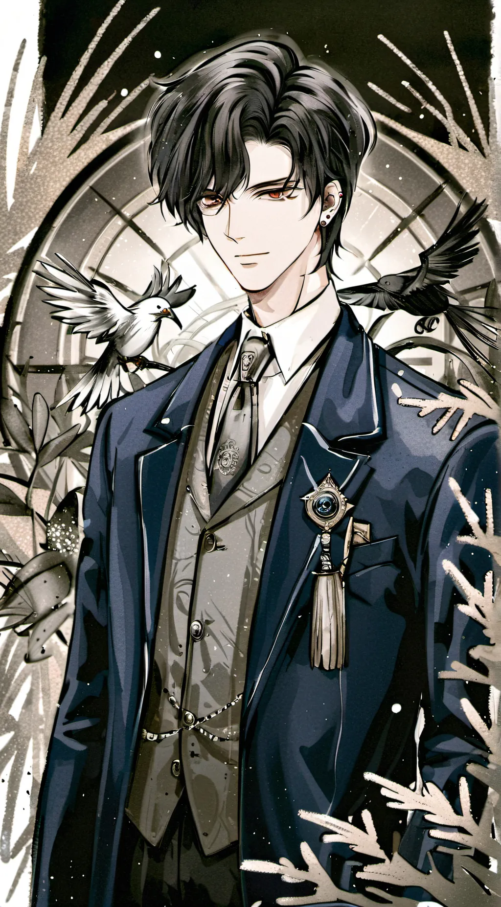 ai character: xalvienvouganville background