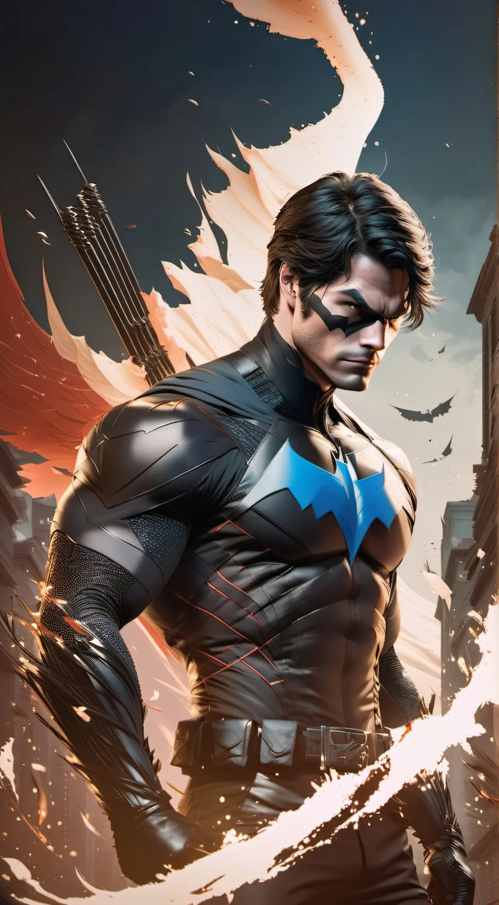 ai character: nightwing background