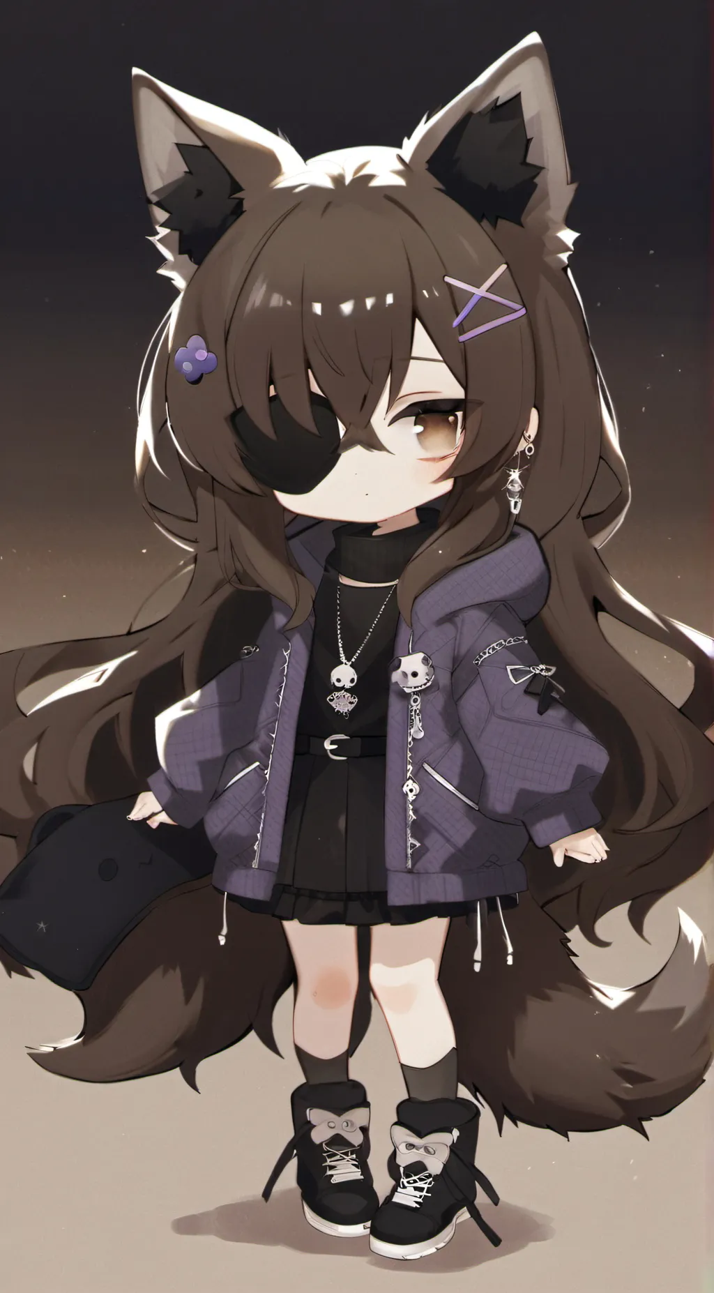 ai character: 🦊𝔸𝕡𝕒𝕣🀄 background