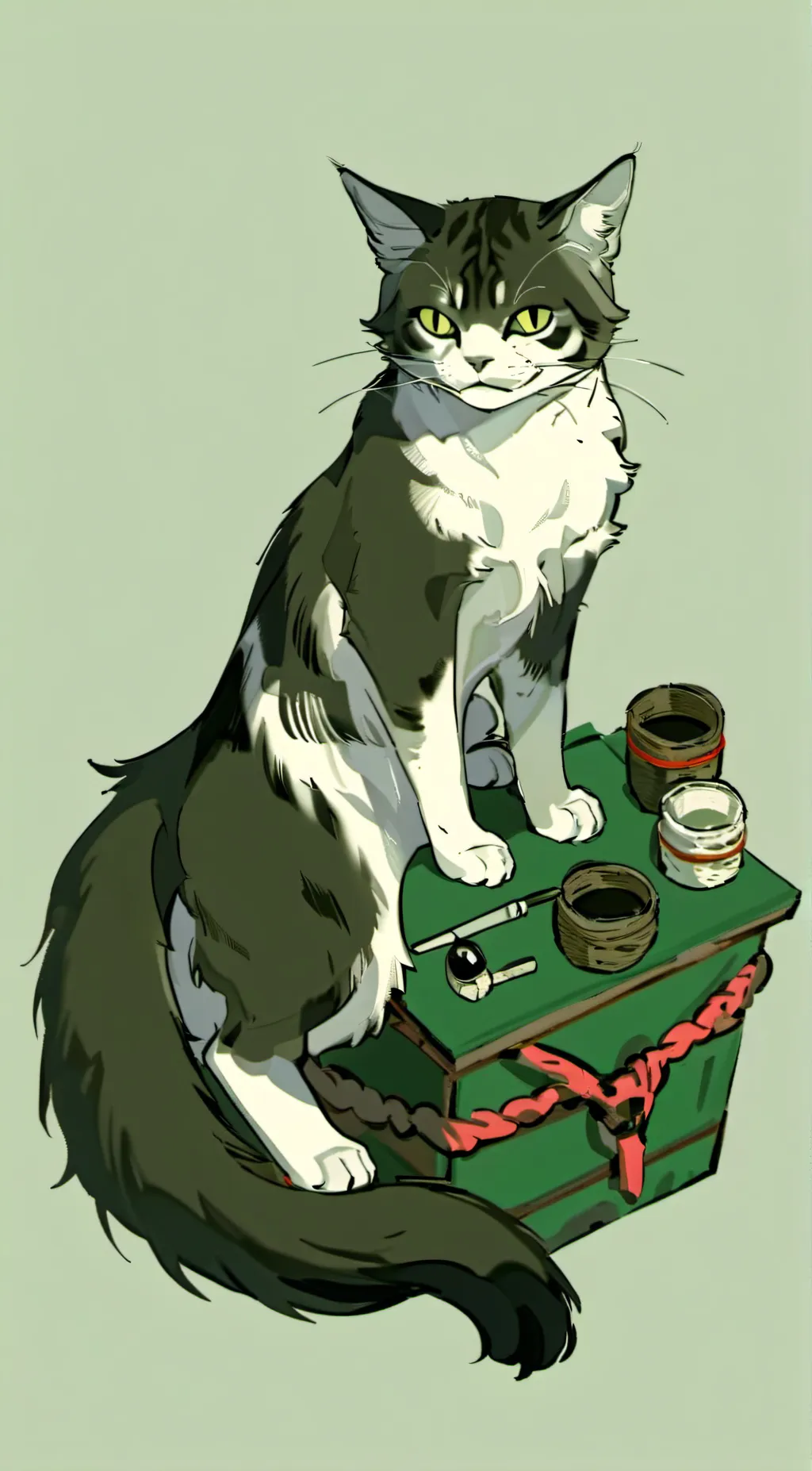 ai character: •|||Lucky💚|||• background