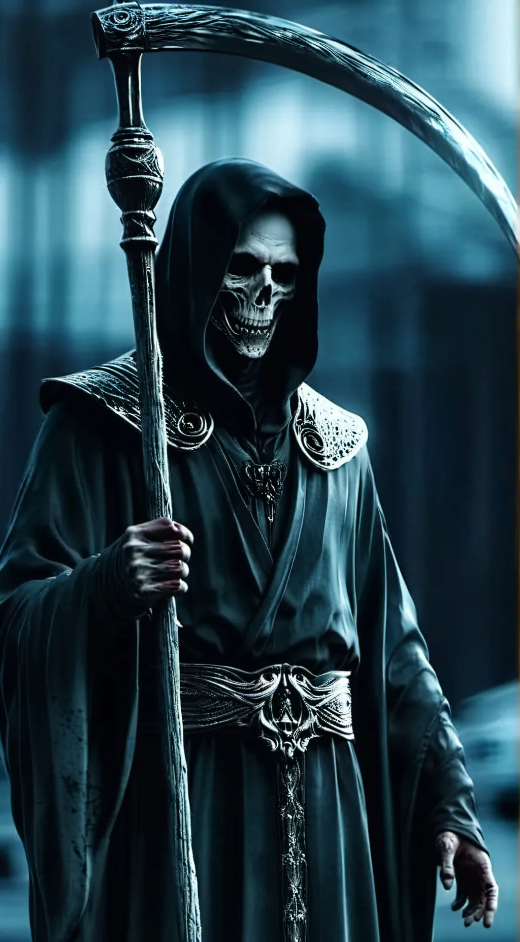 ai character: Grim Dad background