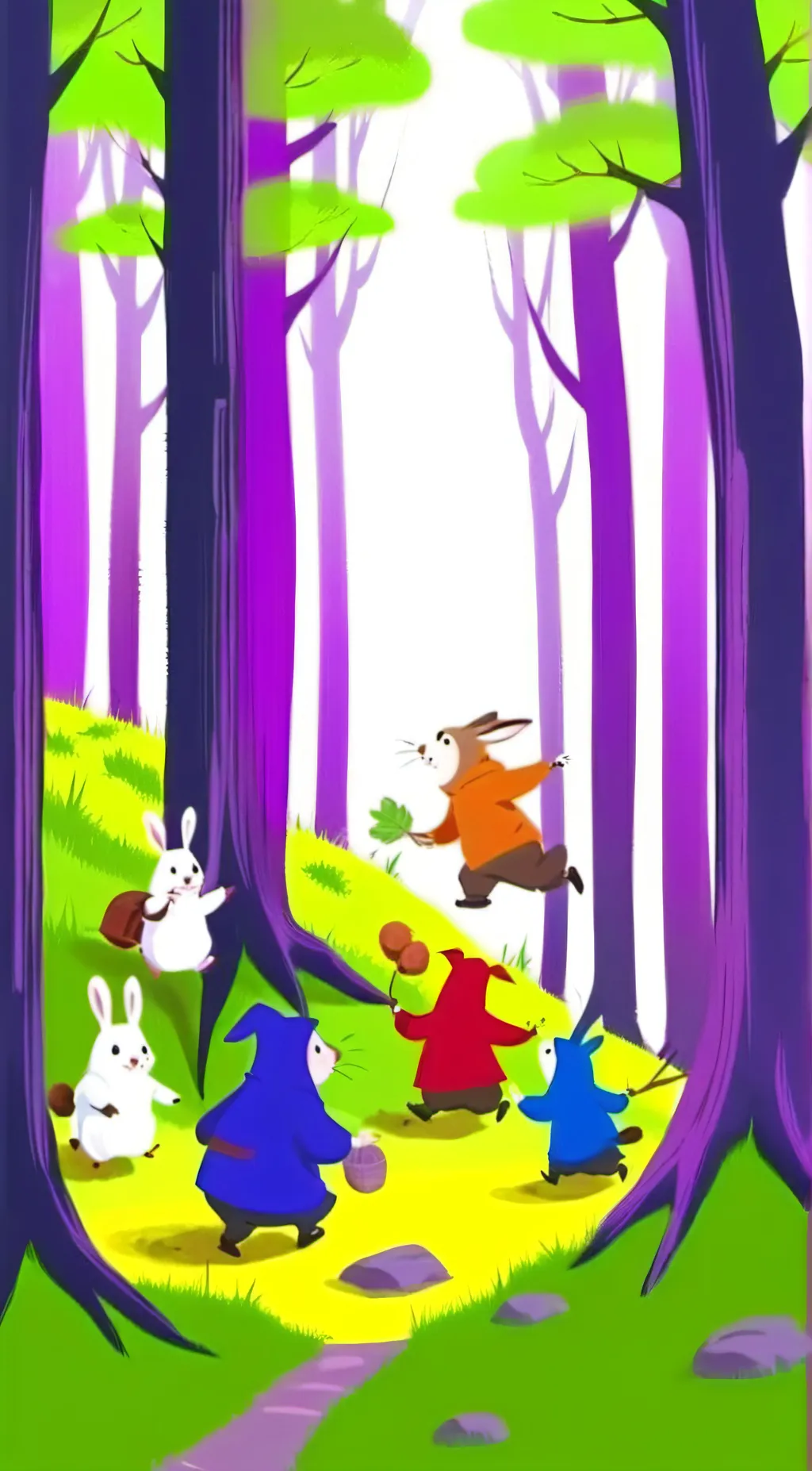 ai character: Smiling critters background
