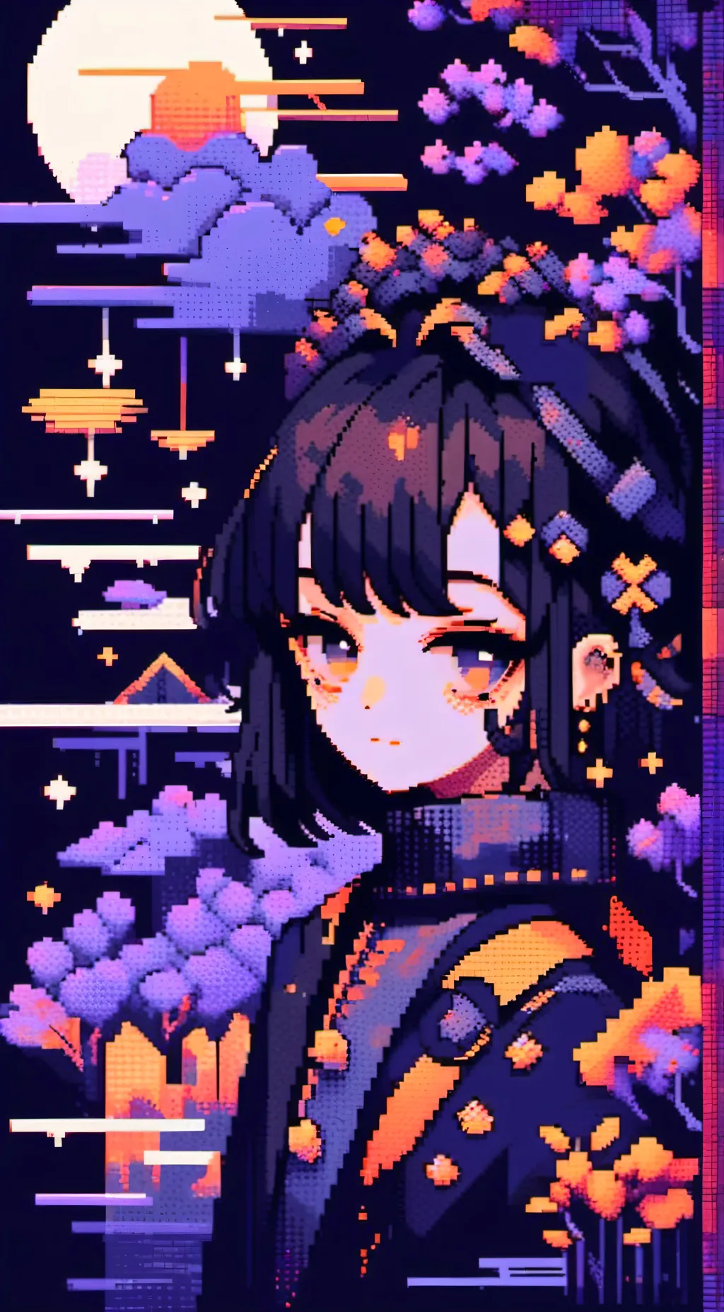 ai character: miss circle background