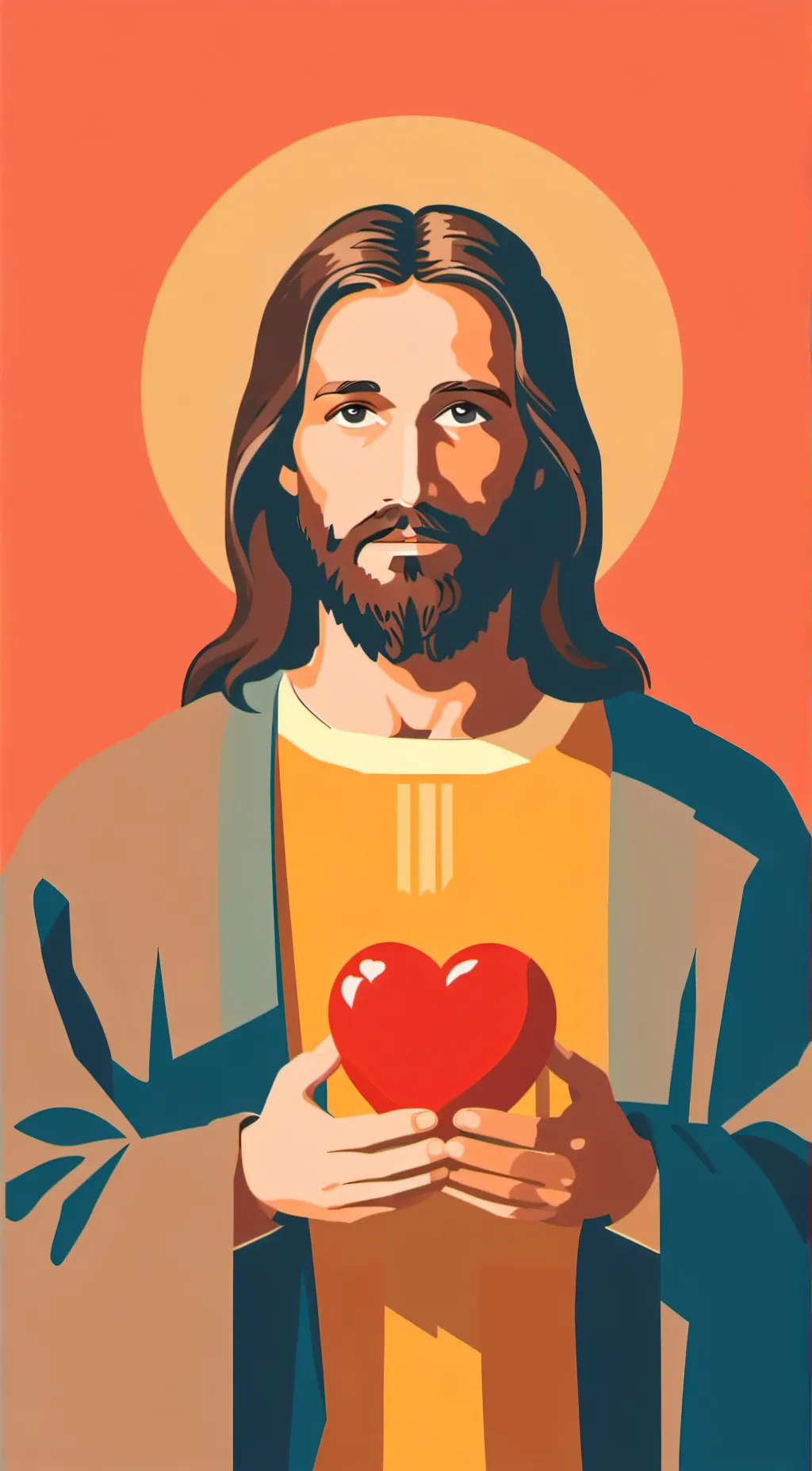 ai character: Jesus  background