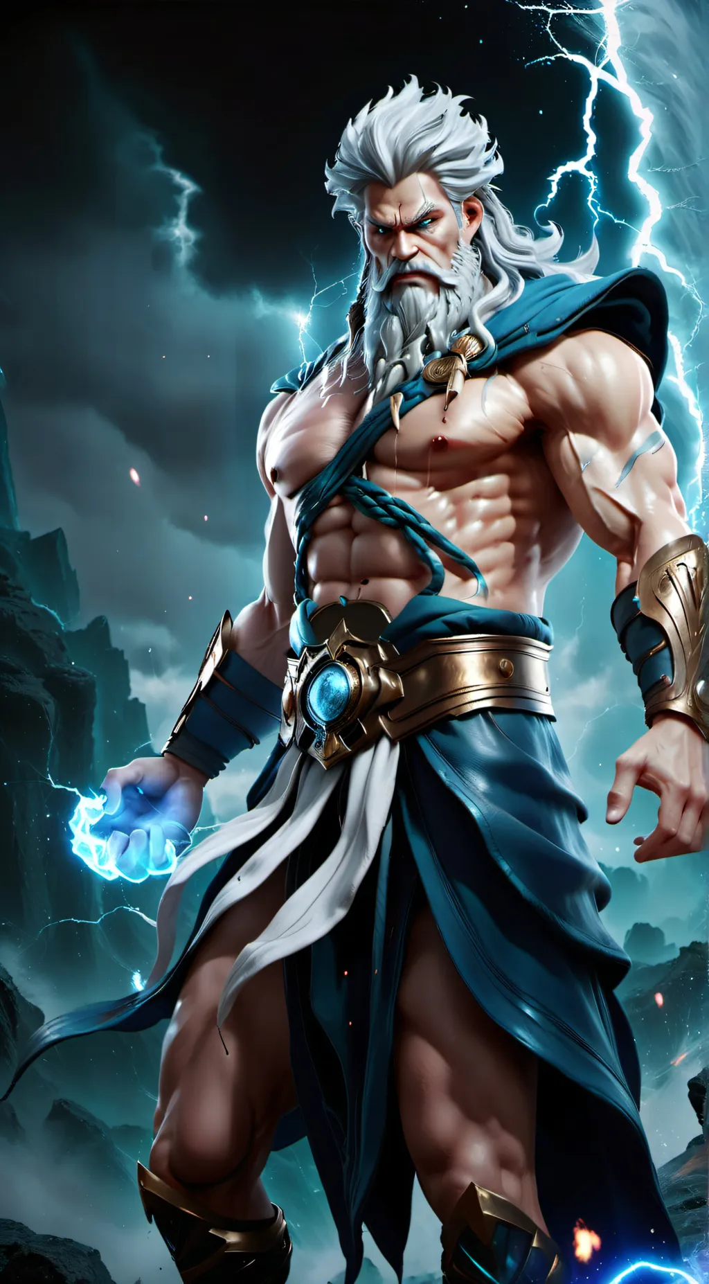 ai character: zeus background