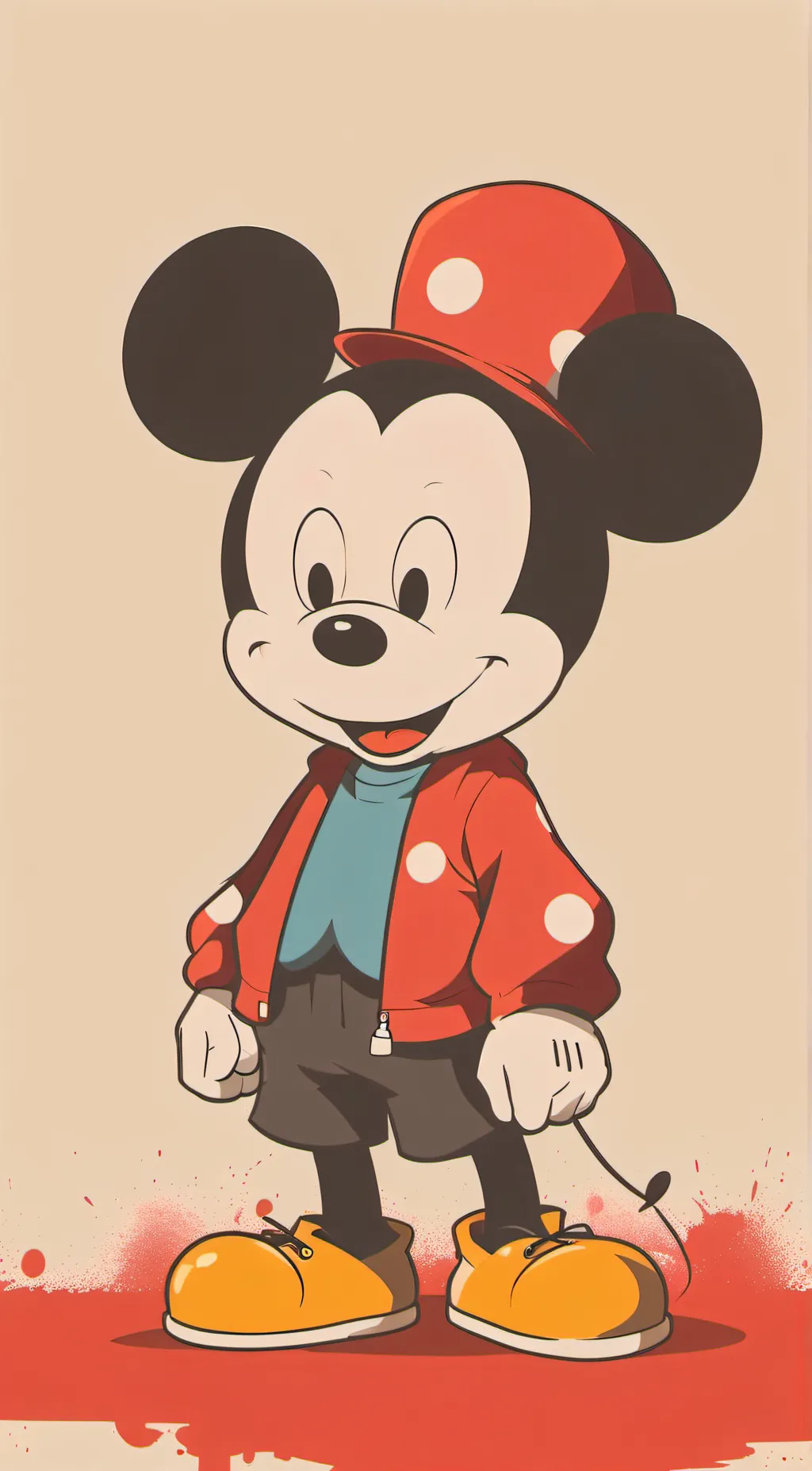 ai character: baby mouse  background