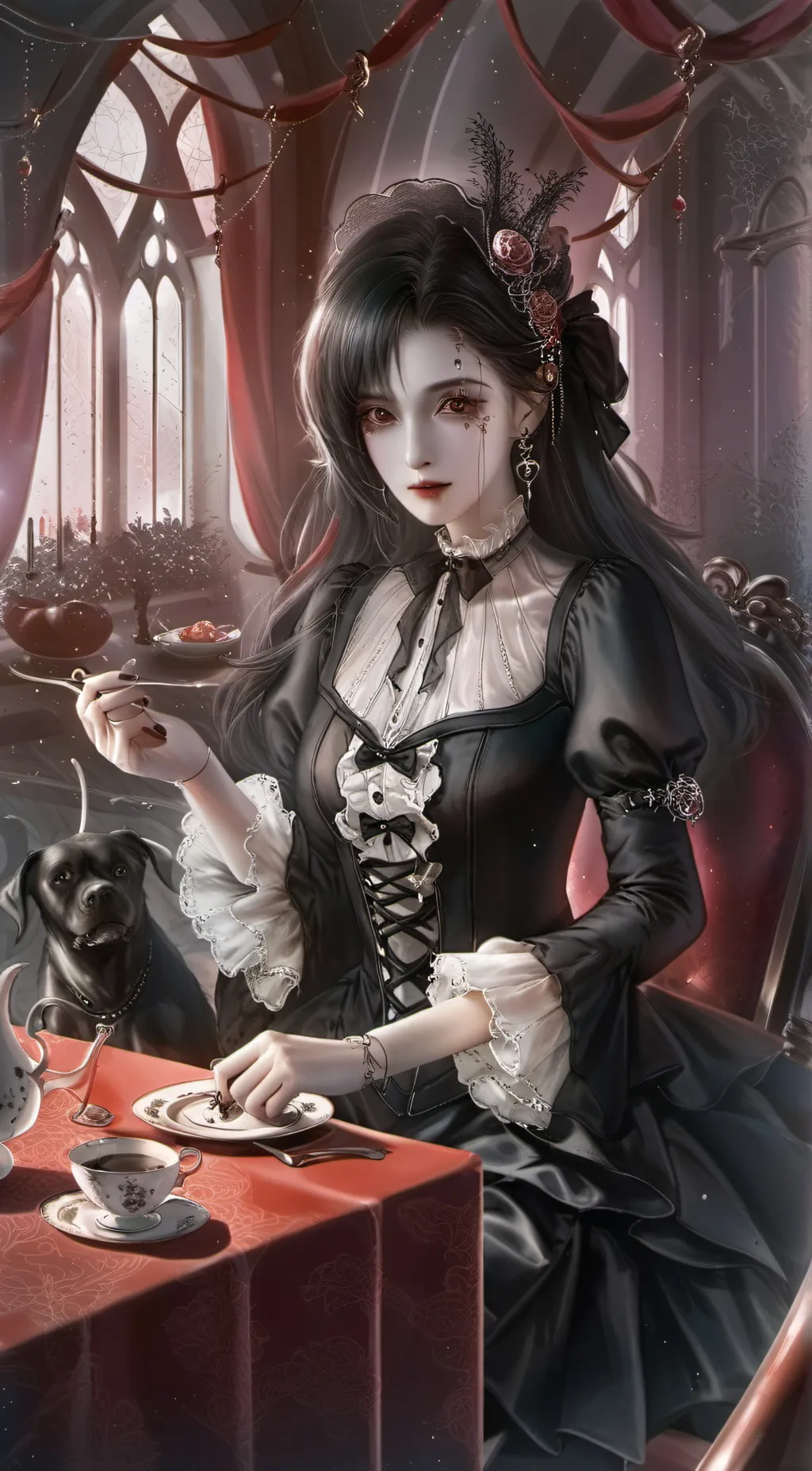ai character: moon  background