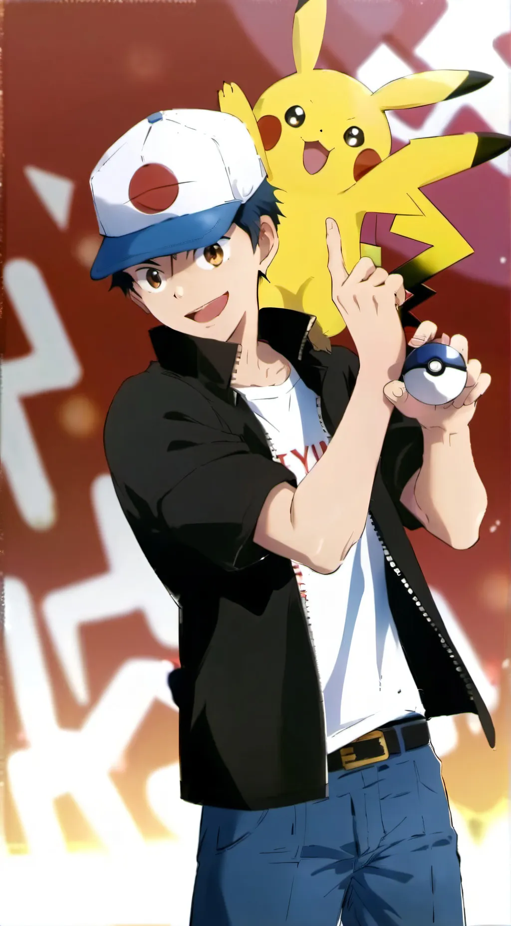 ai character: Ash Ketchum background