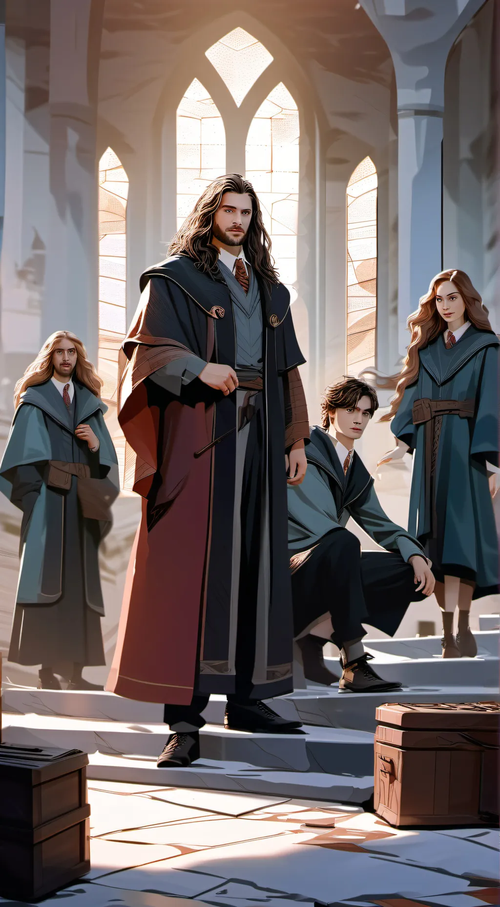 ai character: Hogwarts background
