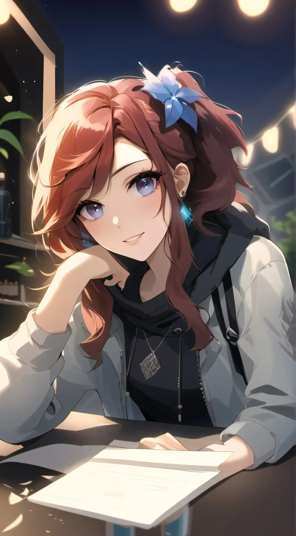ai character: Luna background