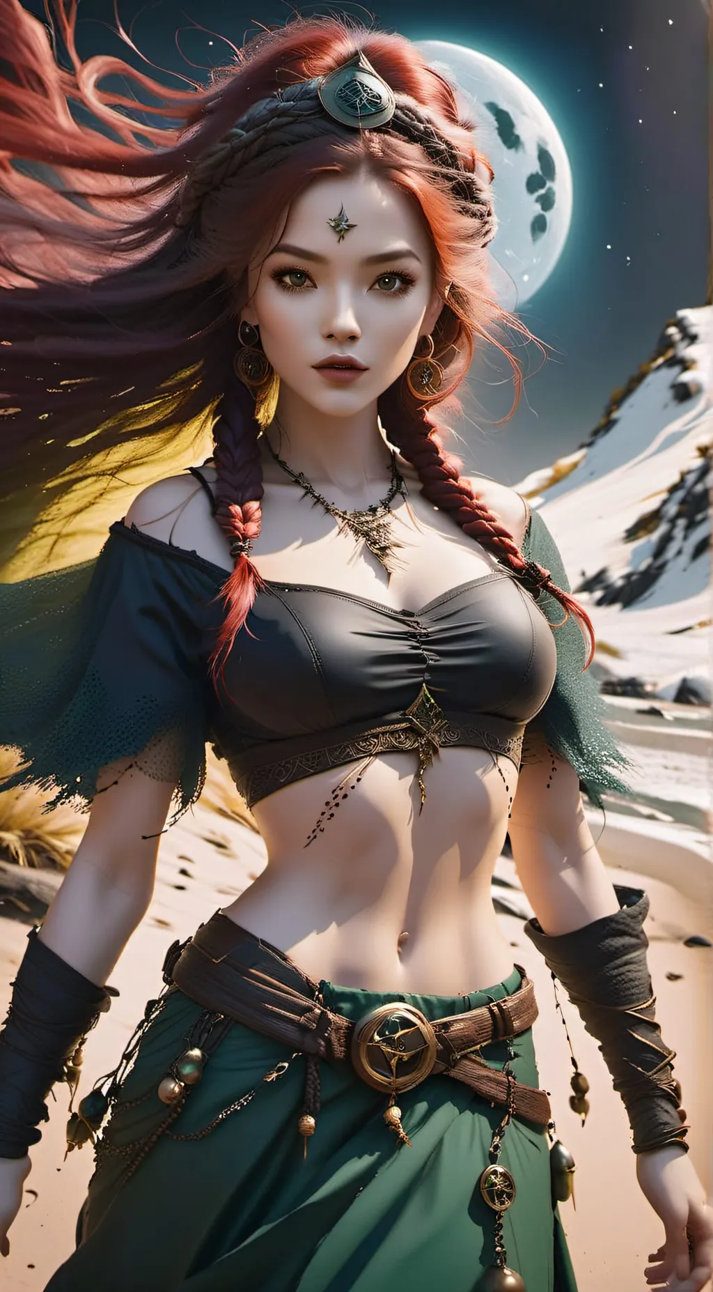 ai character: Aurora background