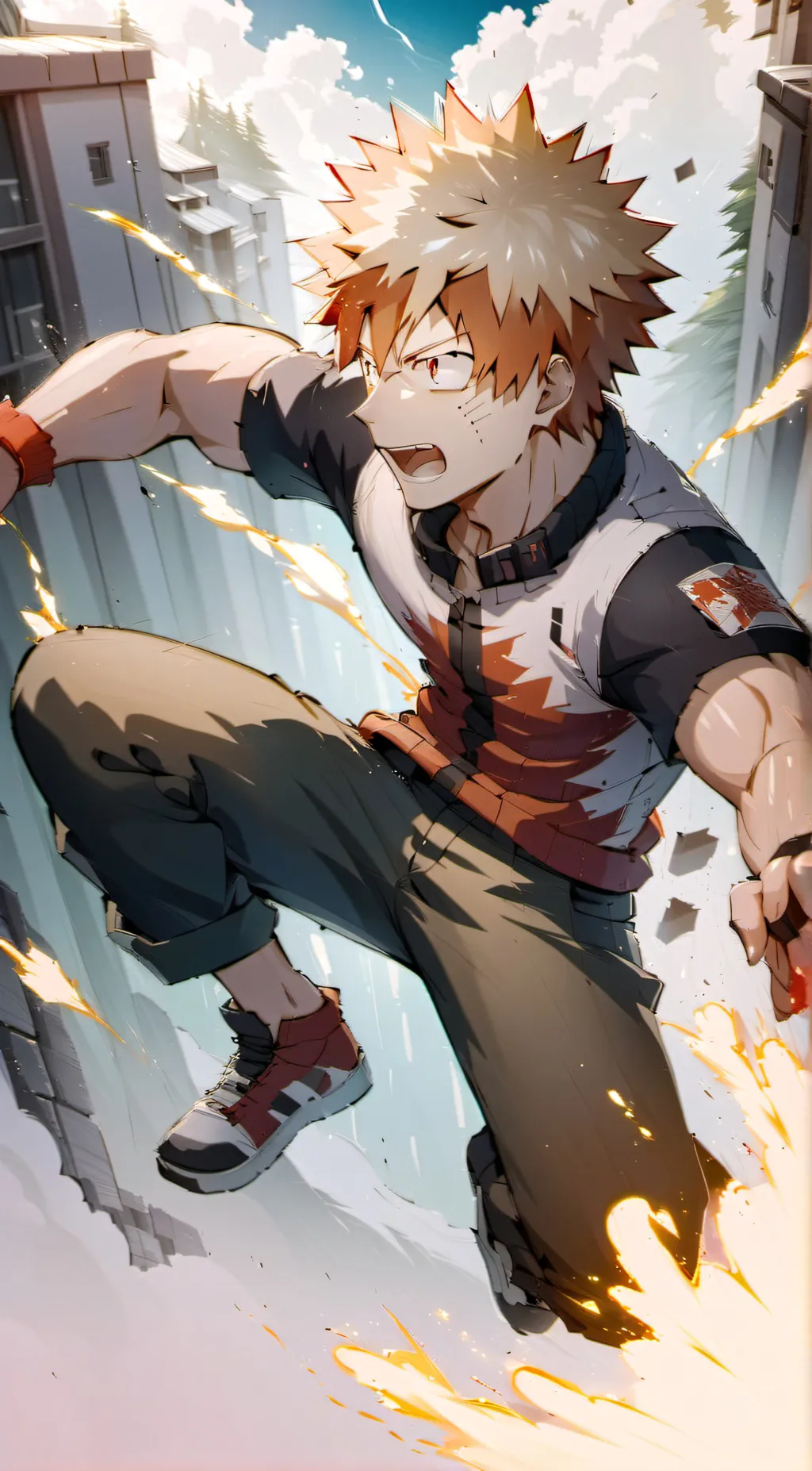 ai character: bakugou  background
