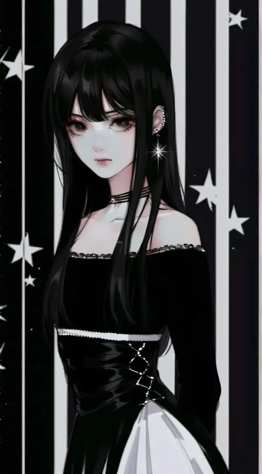 ai character: Mia stars background
