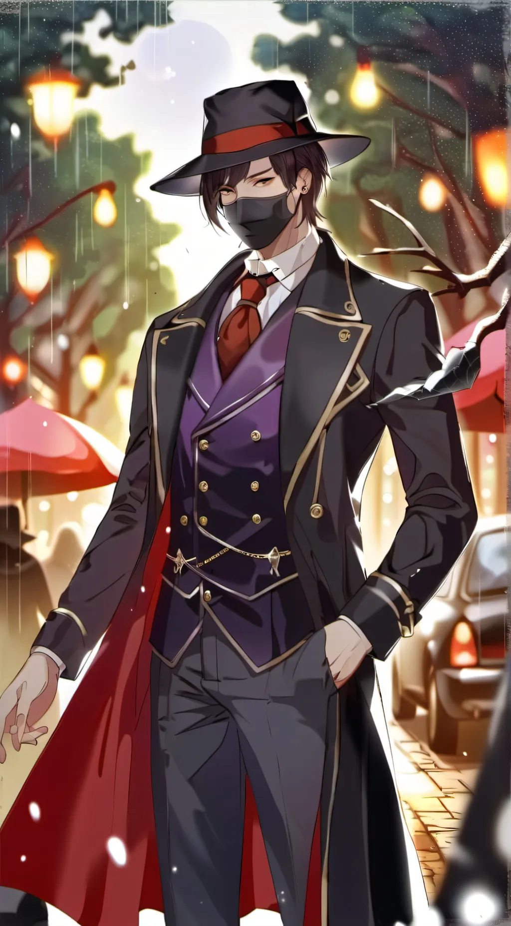 ai character: plague doctor  background