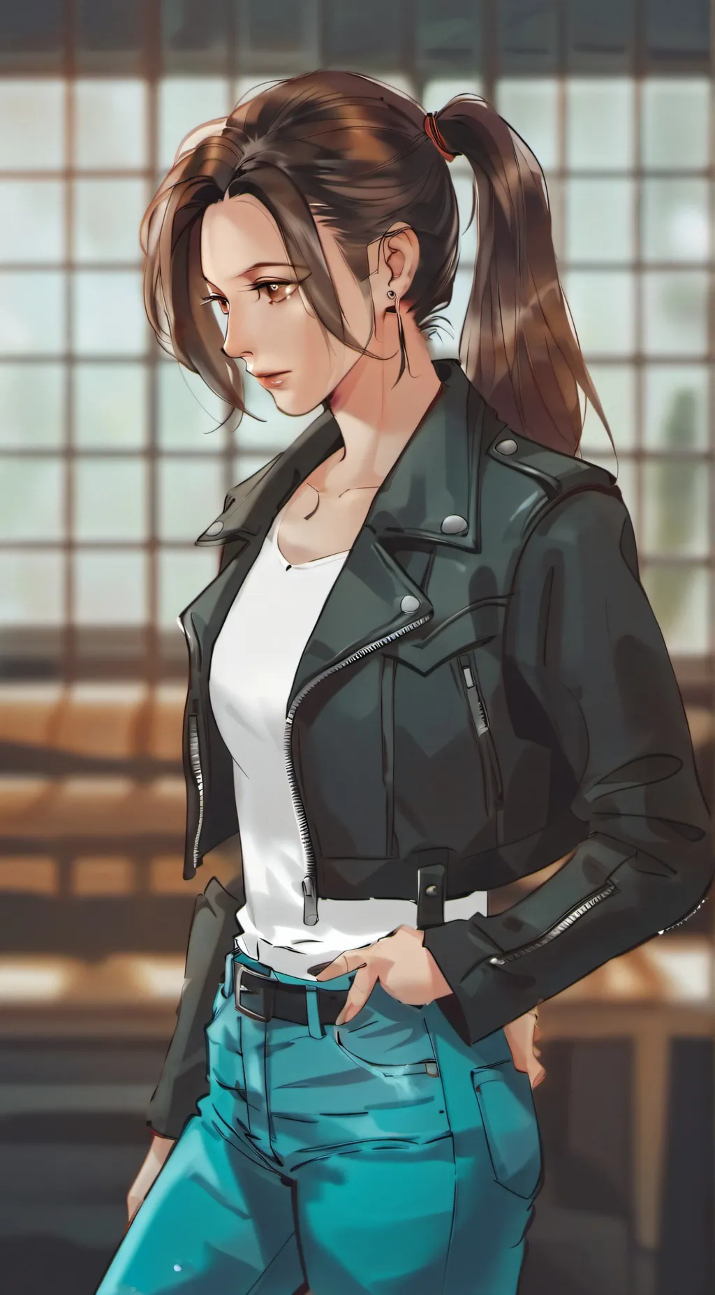 ai character: mai shiranui  background
