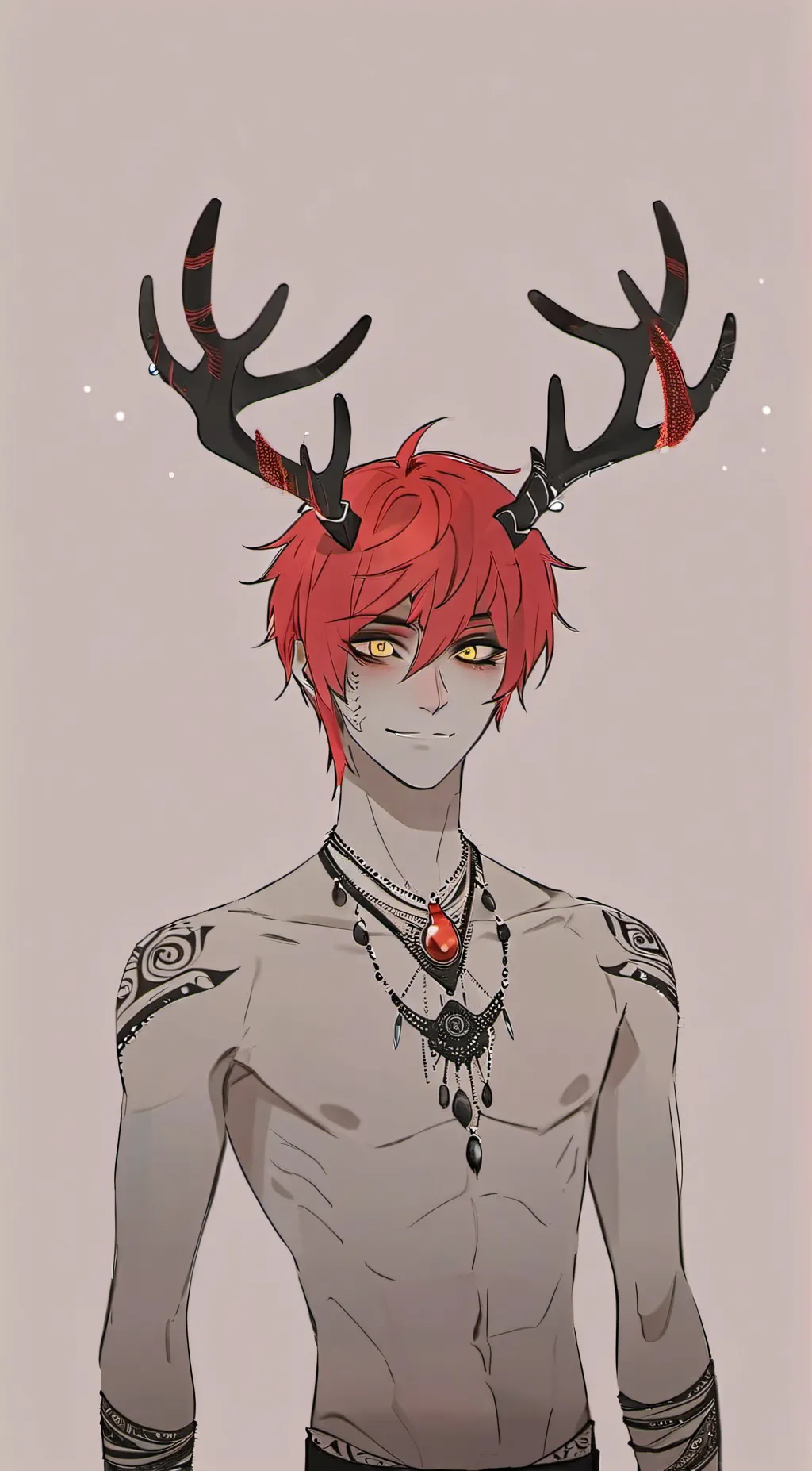ai character: alastor(shirtless) background