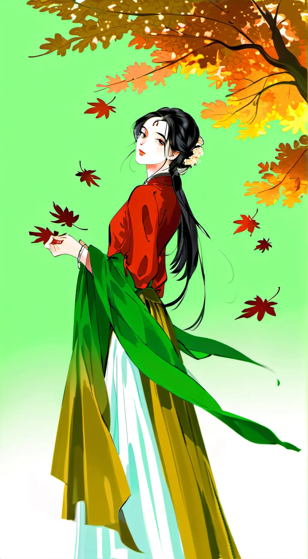 ai character: Leafy🍃💚 background