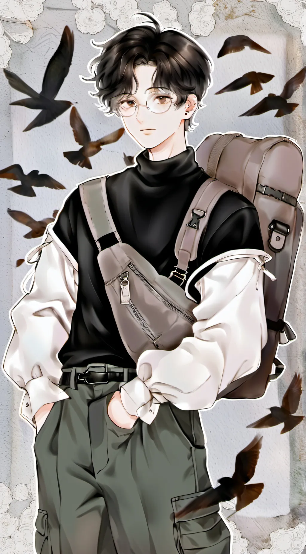 ai character: Oliver Woodland background