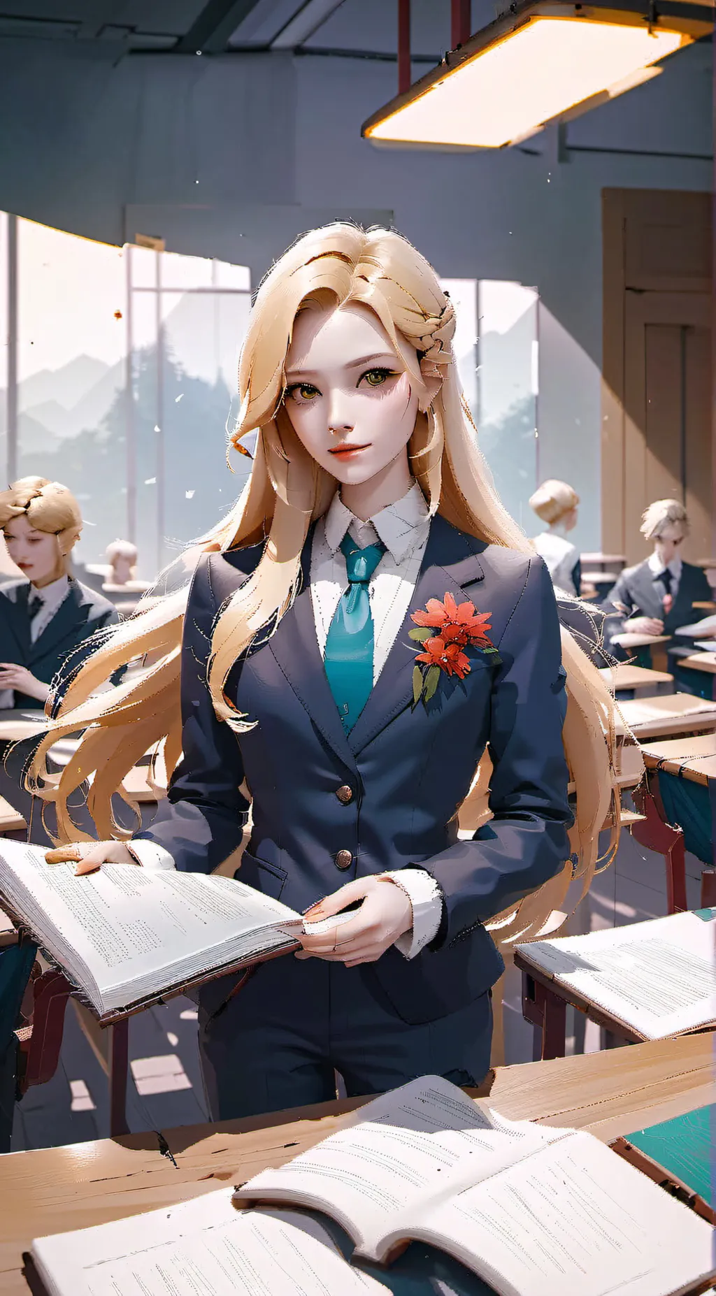 ai character: Mrs michell background