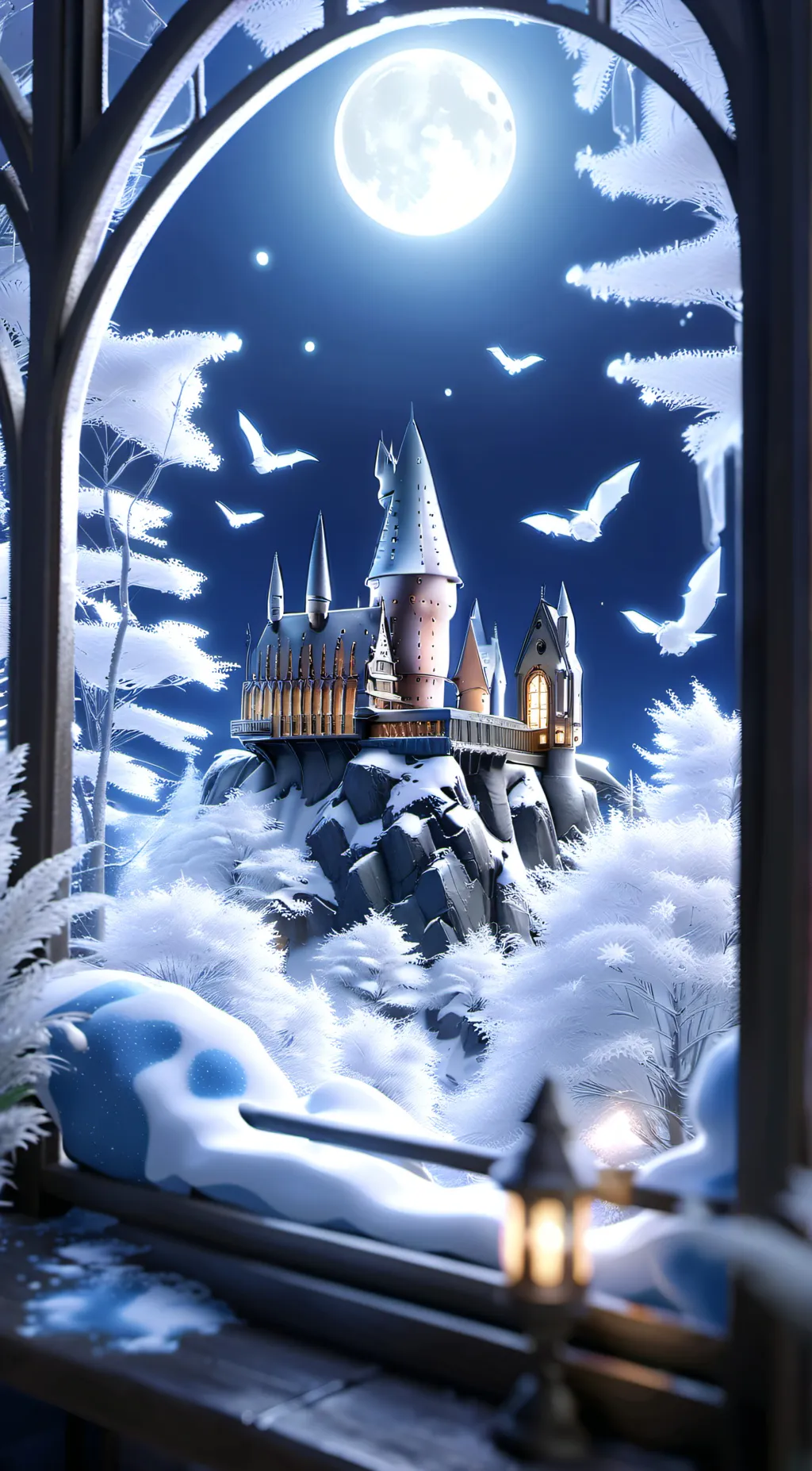 ai character: Hogwarts Red panda background