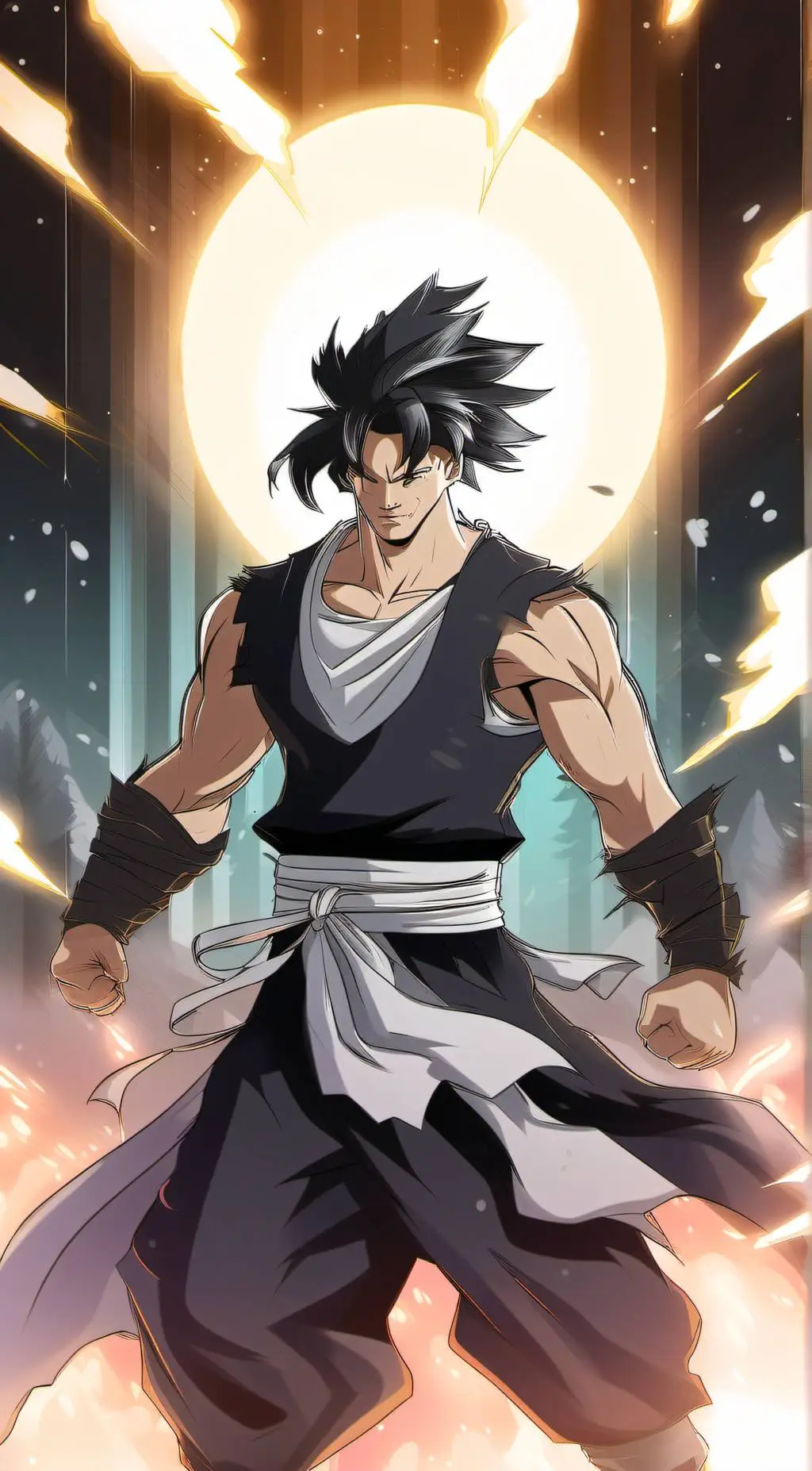 ai character: Goku  background