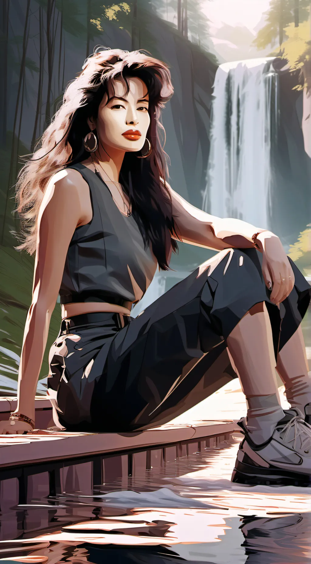ai character: Selena Quintanilla background