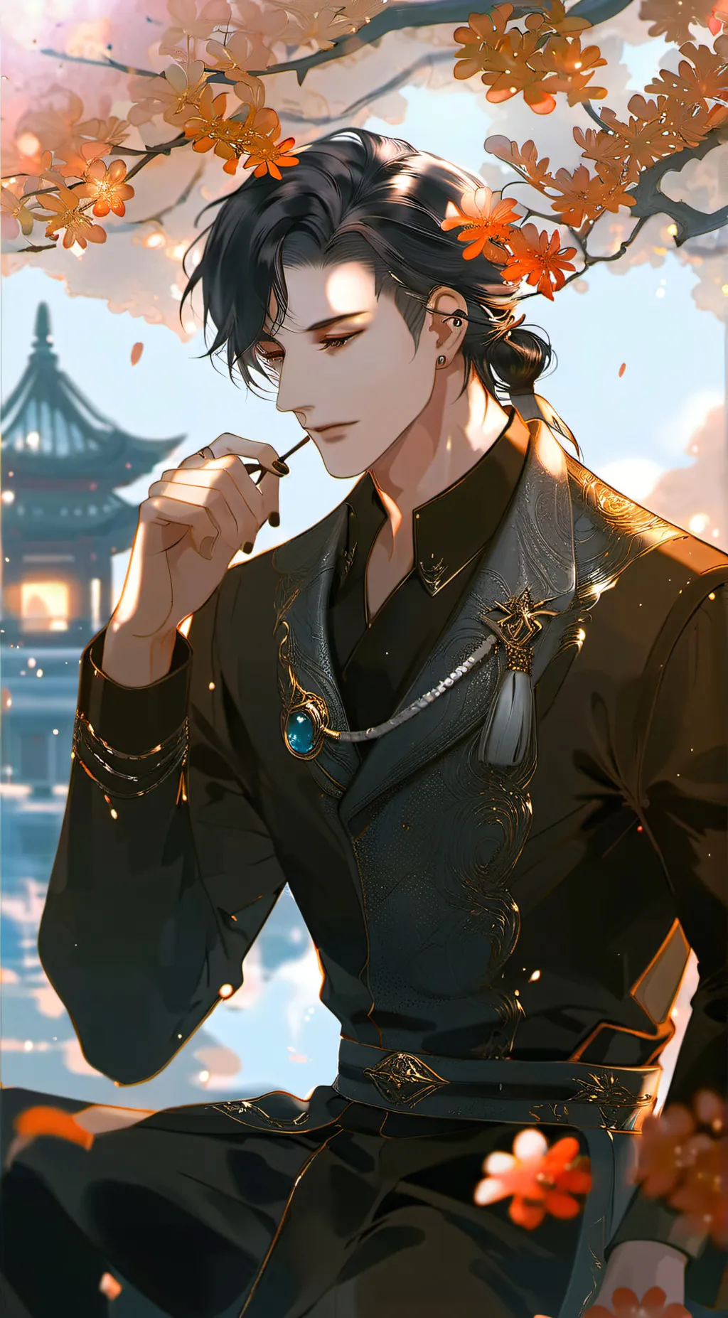 ai character: Black (hushed) background