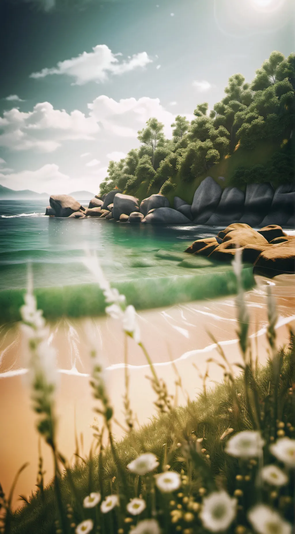 ai character: sea background