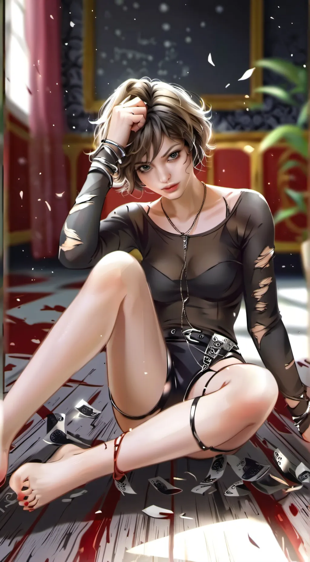 ai character: The Mantis Girl background