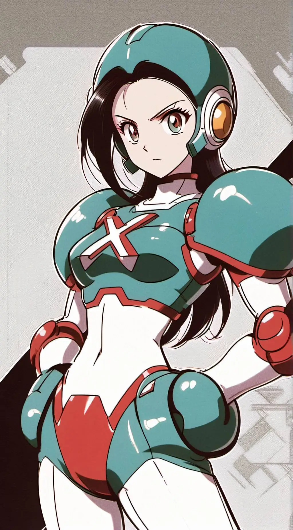 ai character: mega girl  background