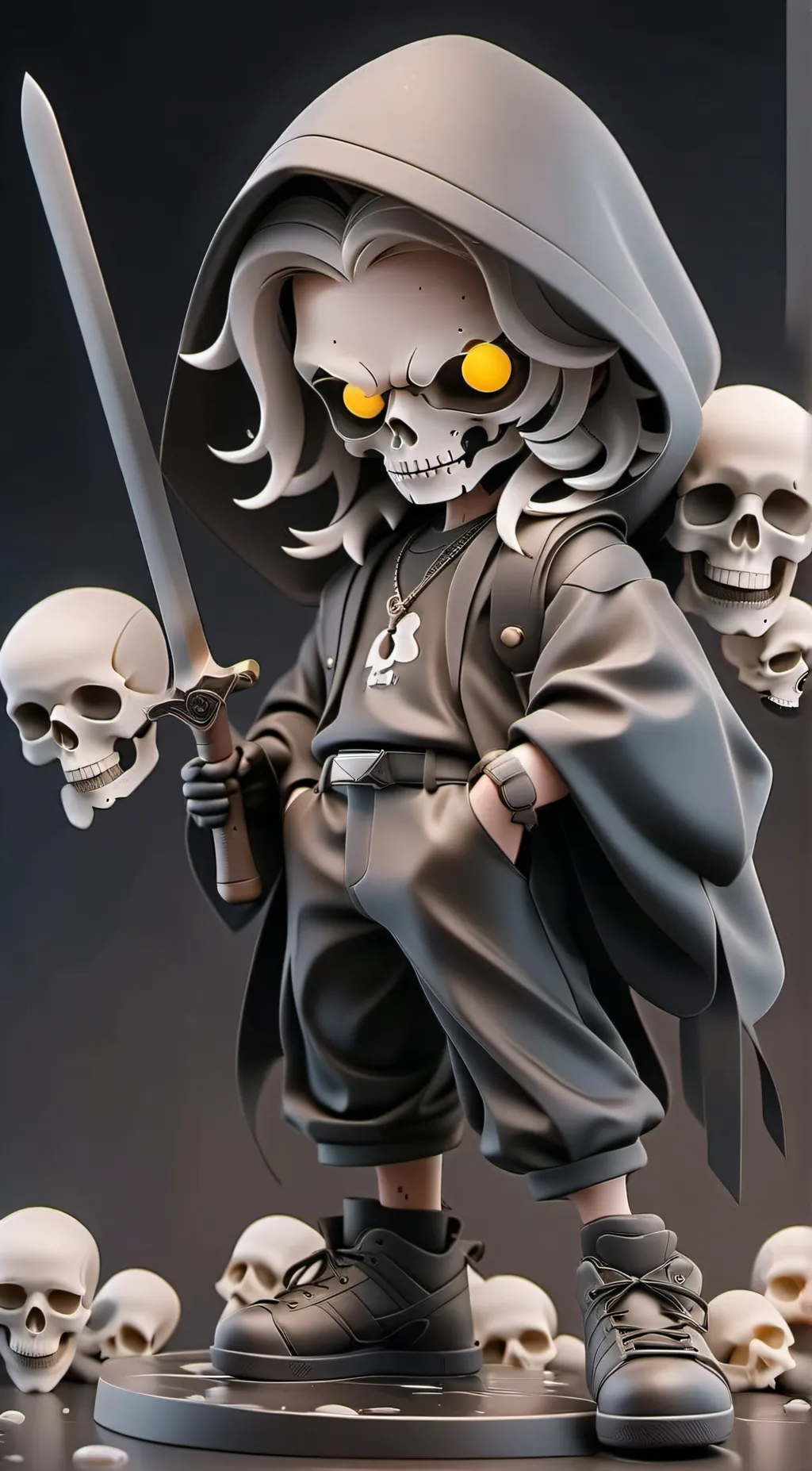 ai character: Death background