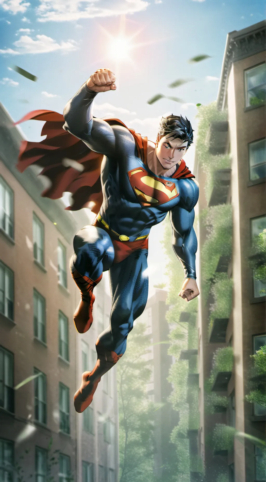 ai character: Super man background