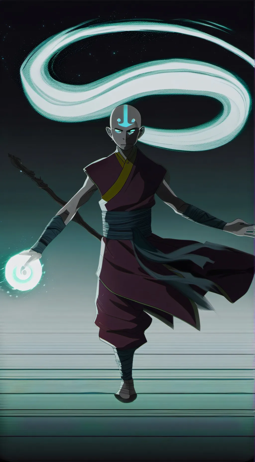 ai character: aang  background