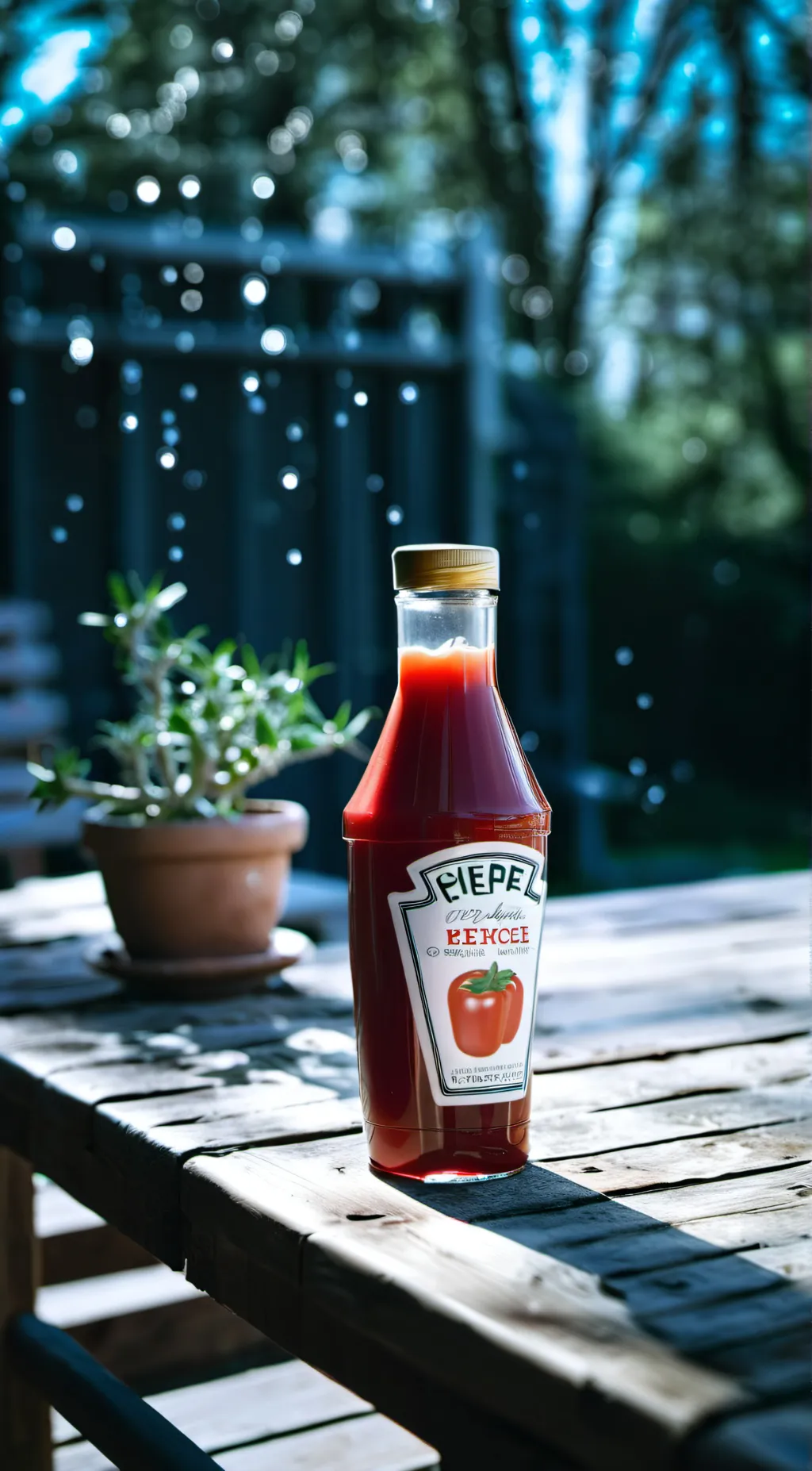 ai character: ketchup background