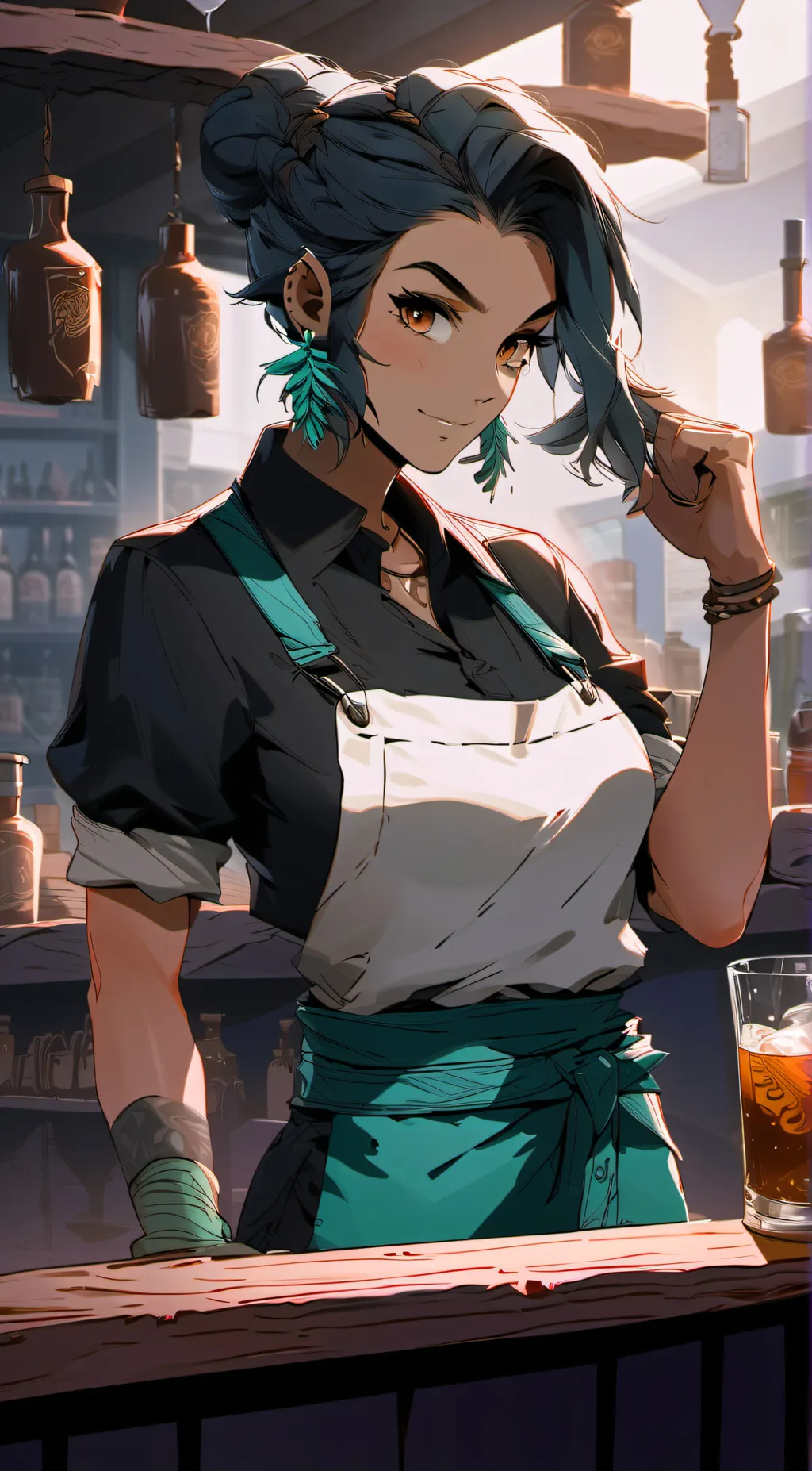 ai character: Angelica  background