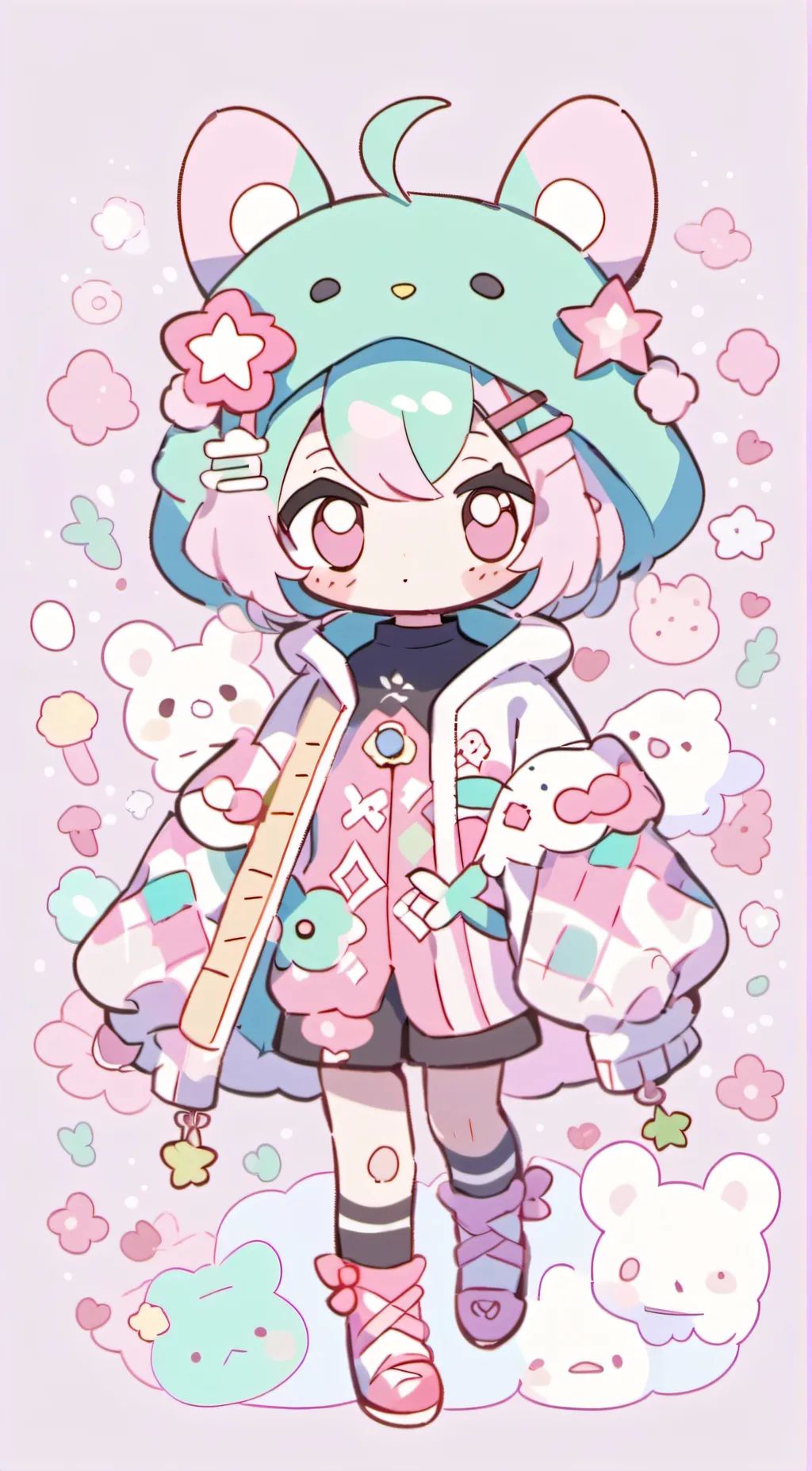 ai character: neko background