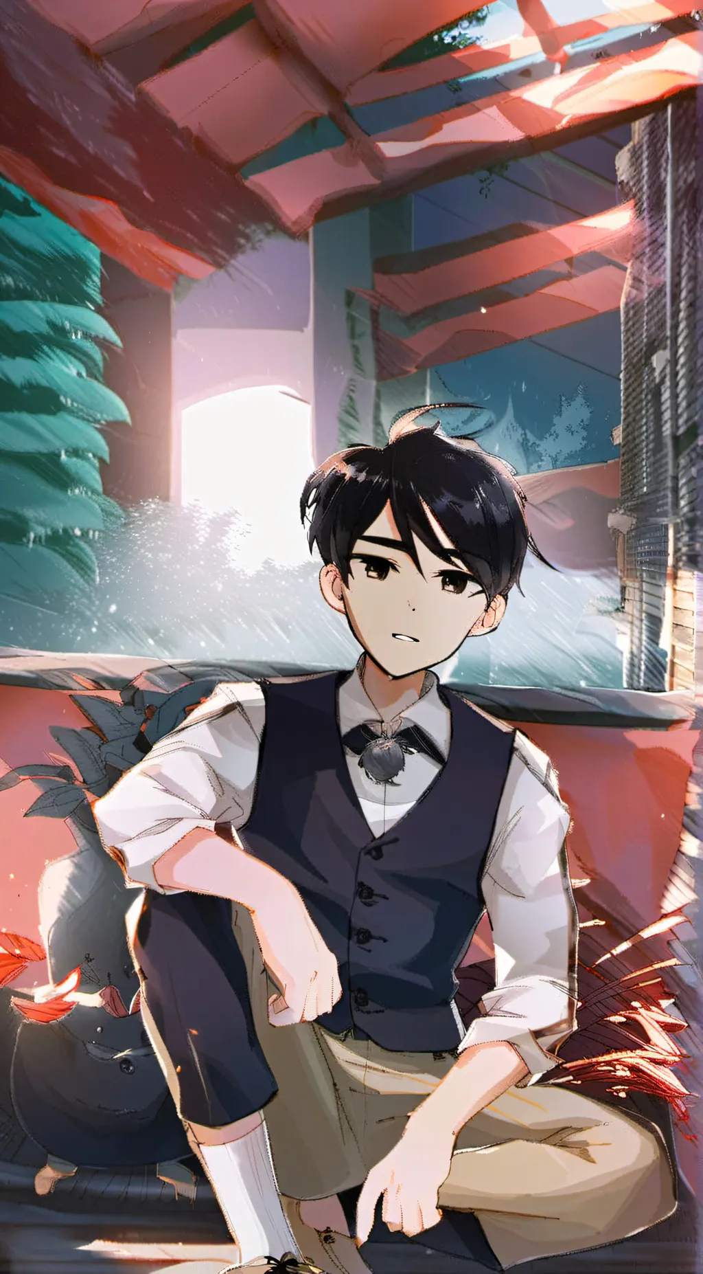 ai character: SUNNY (OMORI)  background