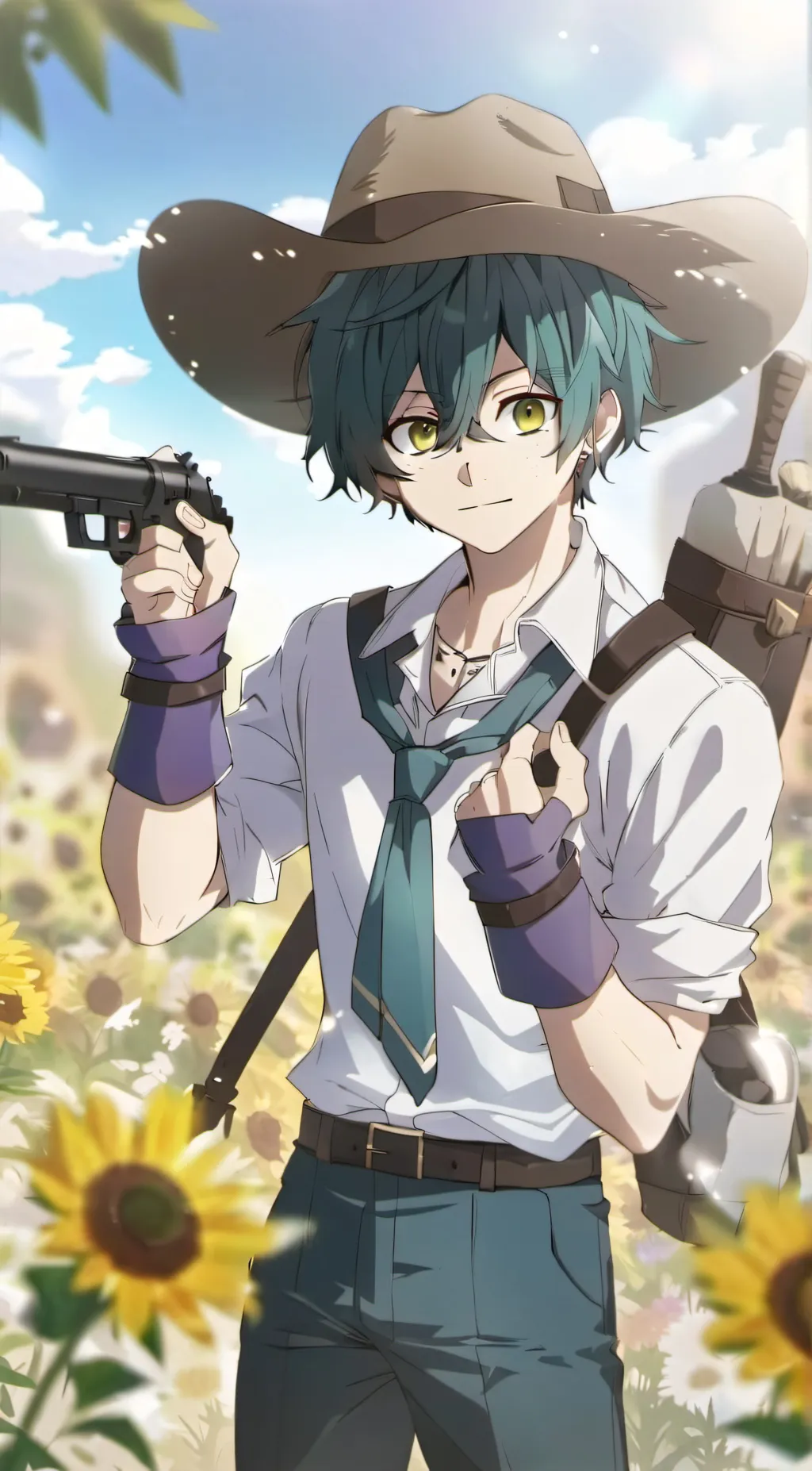 ai character: Deku (cowboy) background