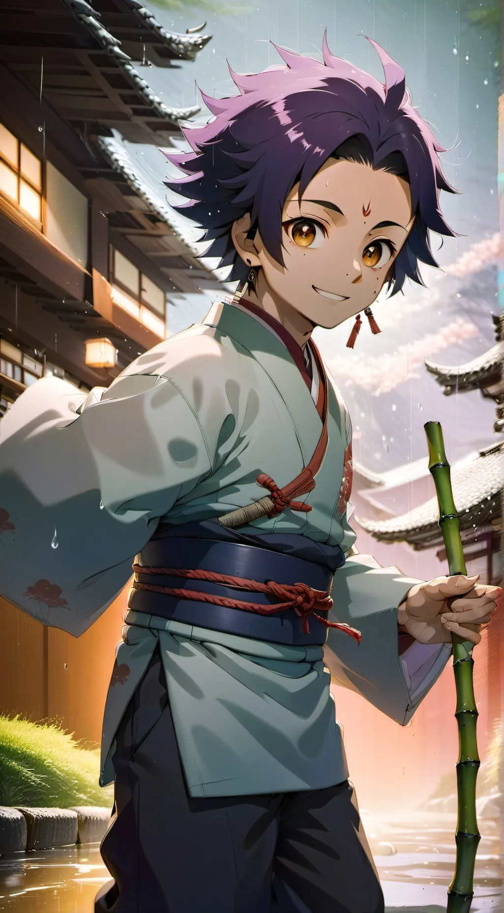 ai character: tanjiro kamado  background