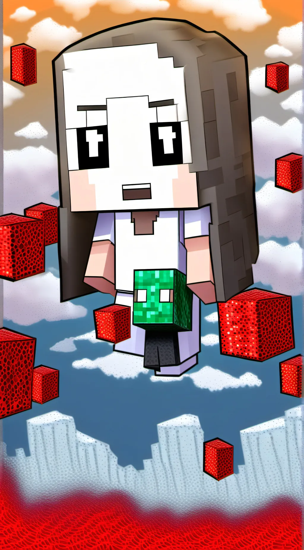 ai character: Ghast girl  background