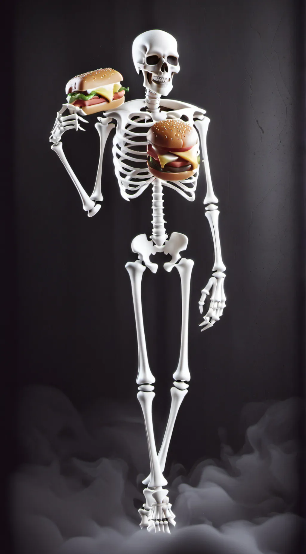 ai character: Skeleton background