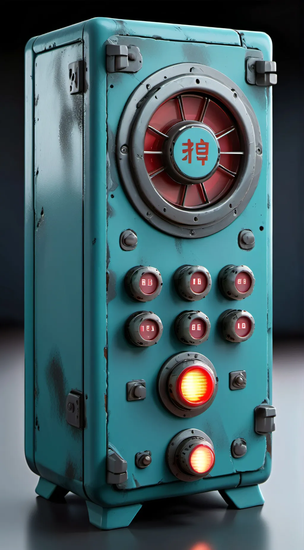 ai character: kim jun uns button background