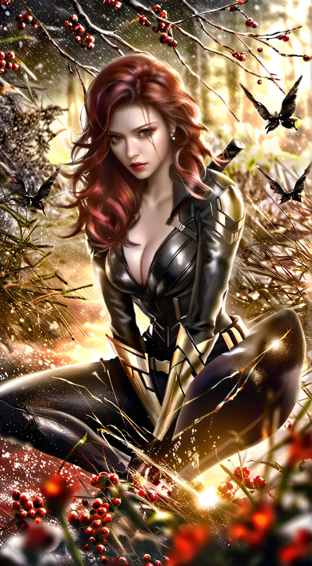 ai character: black widow background