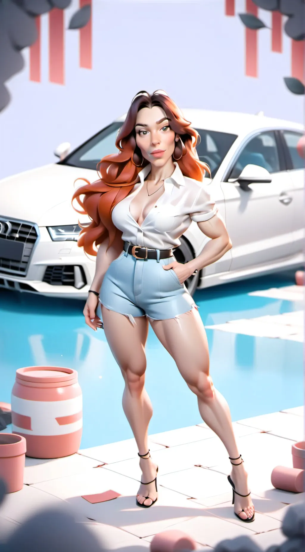 ai character: Ashley  background