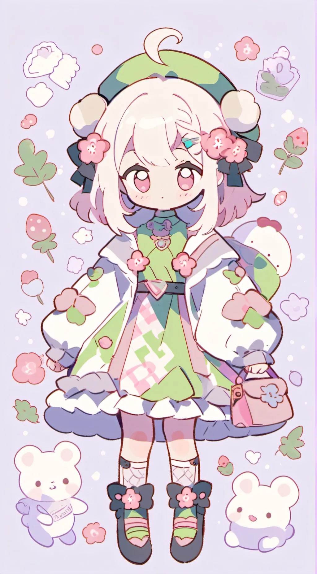 ai character: cute  background